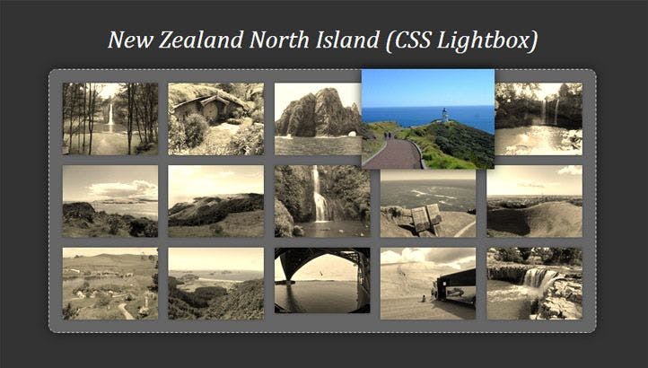 CSS Lightbox with hovered thumbnail